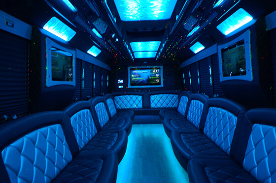 lights in our Indianapolis party buses